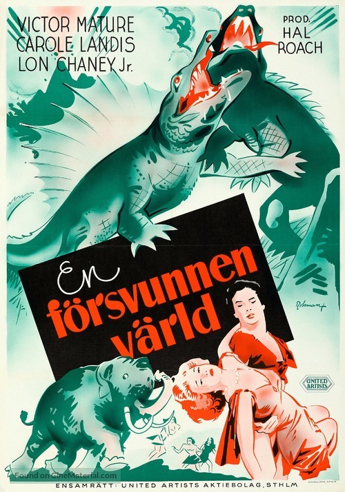 One Million B.C. - Swedish Movie Poster