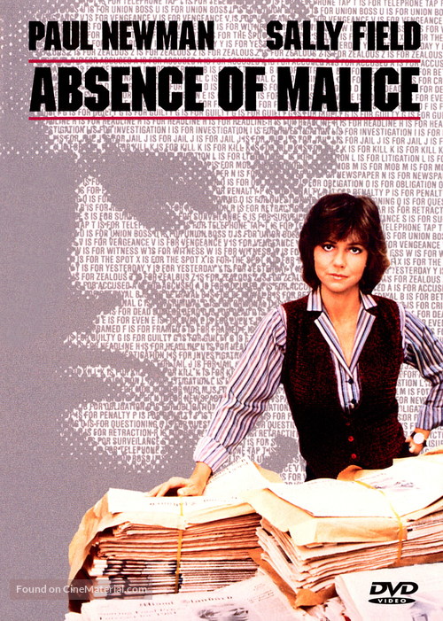 Absence of Malice - DVD movie cover