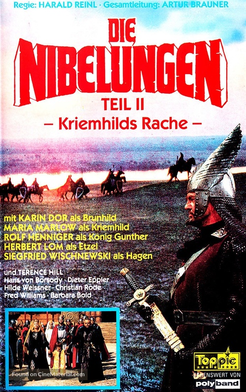 Die Nibelungen, Teil 2 - Kriemhilds Rache - German VHS movie cover