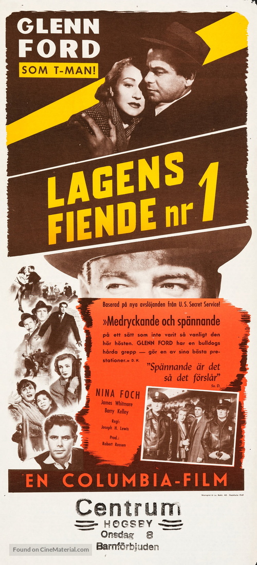 The Undercover Man - Swedish Movie Poster