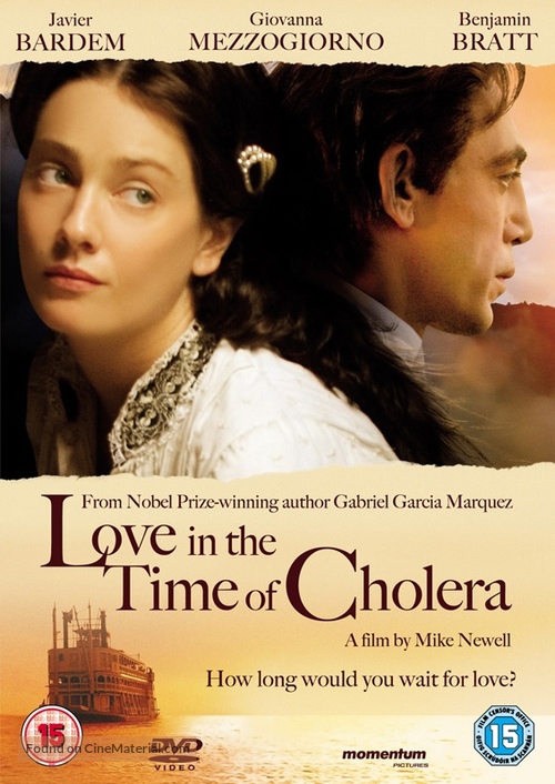 Love in the Time of Cholera - British DVD movie cover