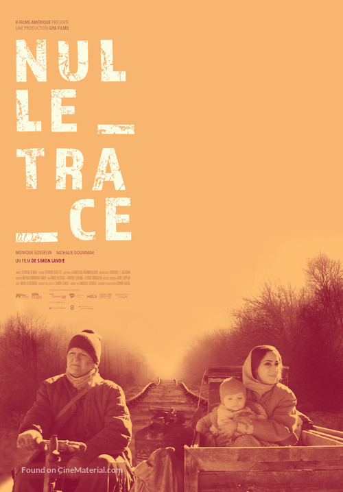 Nulle trace - Canadian Movie Poster