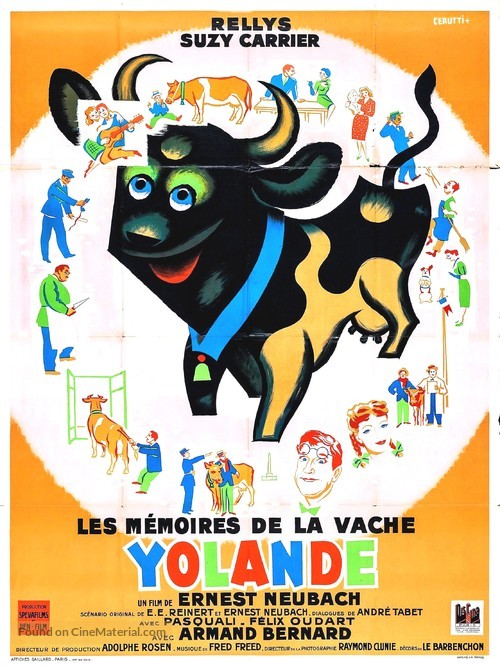 Les m&eacute;moires de la vache Yolande - French Movie Poster