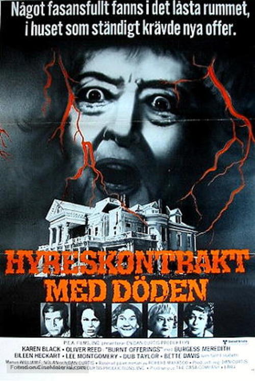 Burnt Offerings - Swedish Movie Poster