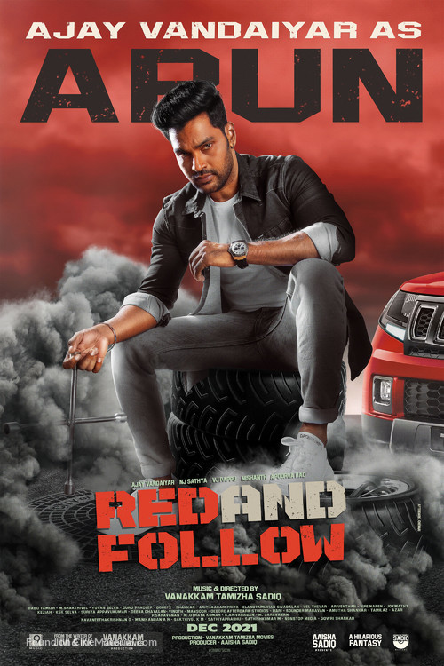 Red and Follow - Indian Movie Poster