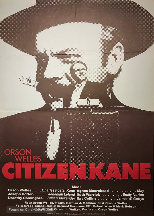Citizen Kane - Danish Movie Poster