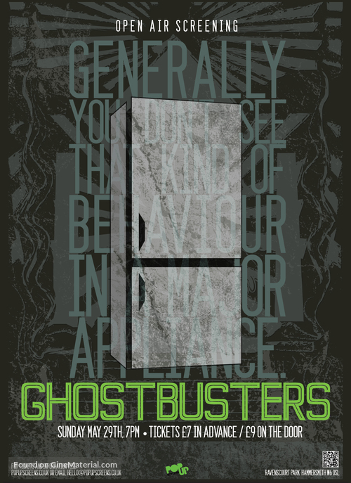 Ghostbusters - British Re-release movie poster
