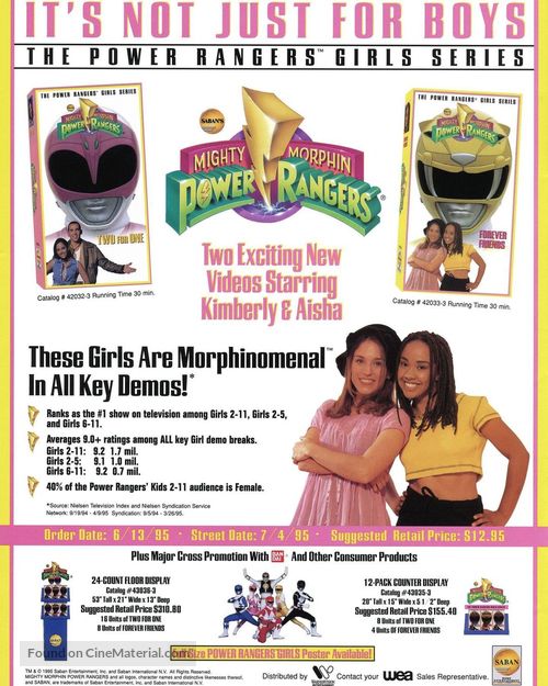 &quot;Mighty Morphin&#039; Power Rangers&quot; - Video release movie poster