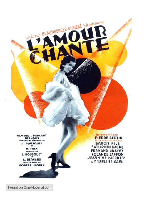 L&#039;amour chante - French Movie Poster