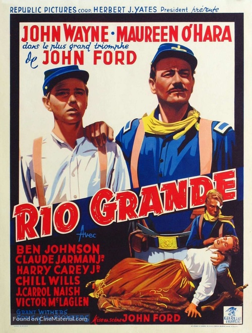 Rio Grande - Belgian Movie Poster
