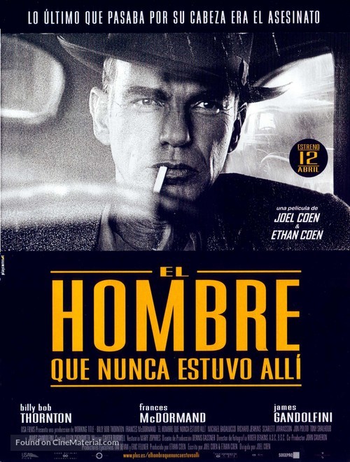 The Man Who Wasn&#039;t There - Spanish Movie Poster