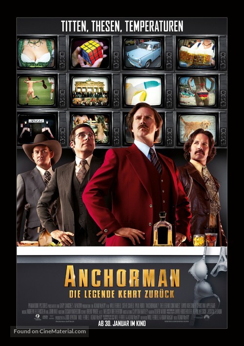 Anchorman 2: The Legend Continues - German Movie Poster