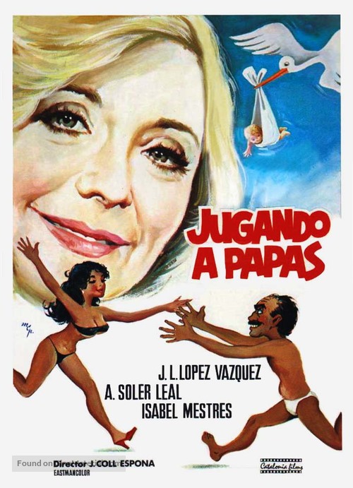 Jugando a pap&aacute;s - Spanish Movie Poster