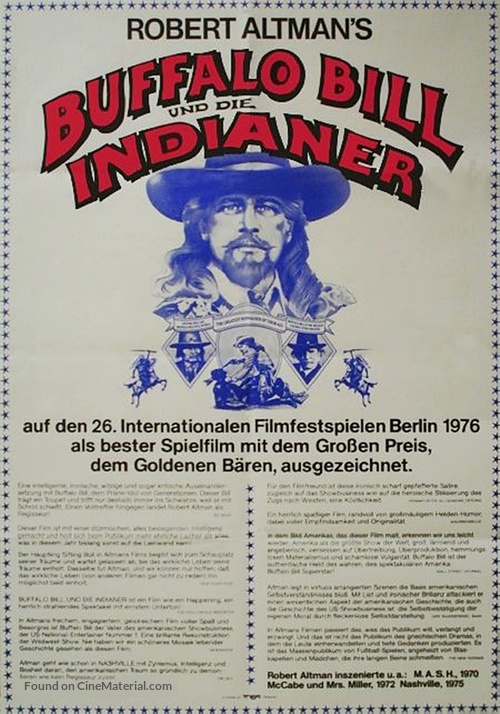 Buffalo Bill and the Indians, or Sitting Bull&#039;s History Lesson - German Movie Poster