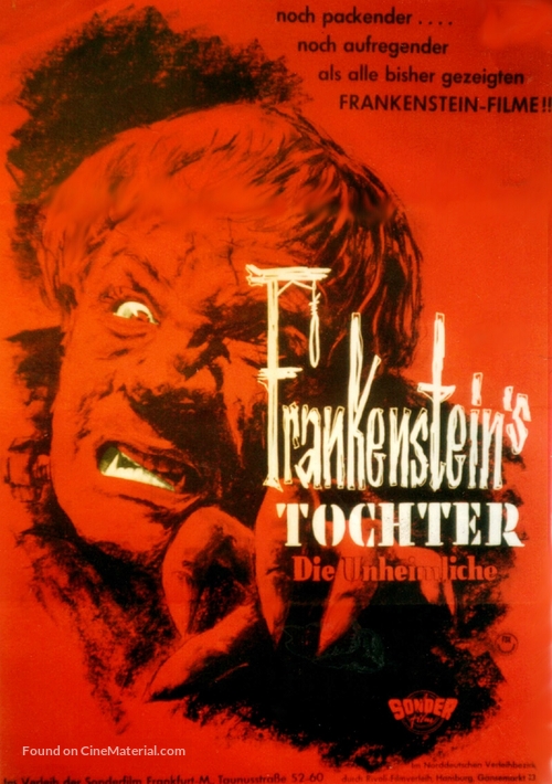 Frankenstein&#039;s Daughter - German Movie Poster