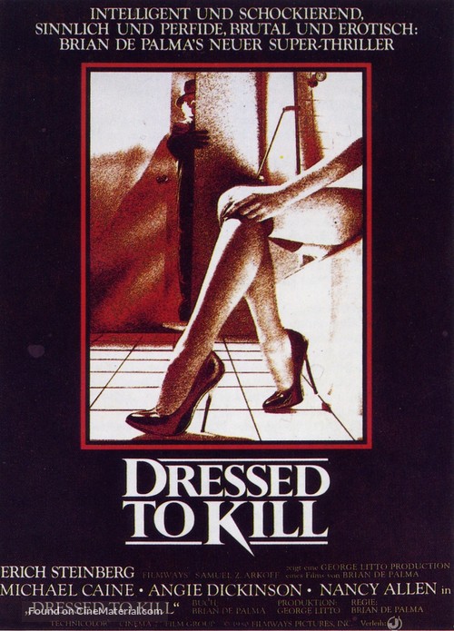 Dressed to Kill - German Movie Poster