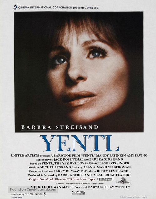 Yentl - Belgian Movie Poster