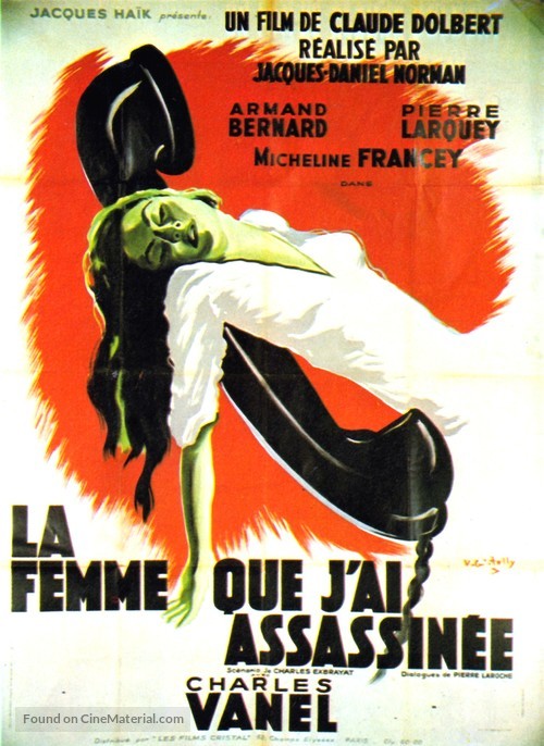 La femme que j&#039;ai assassin&eacute;e - French Movie Poster