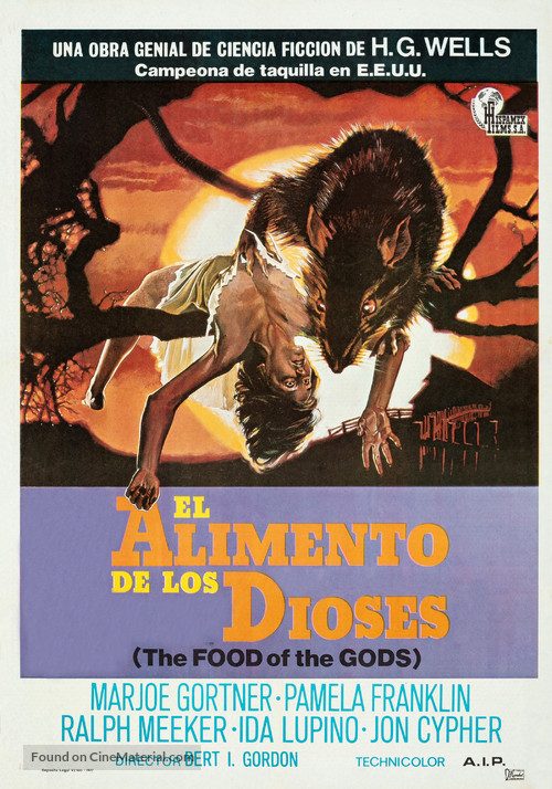 The Food of the Gods - Spanish Movie Poster