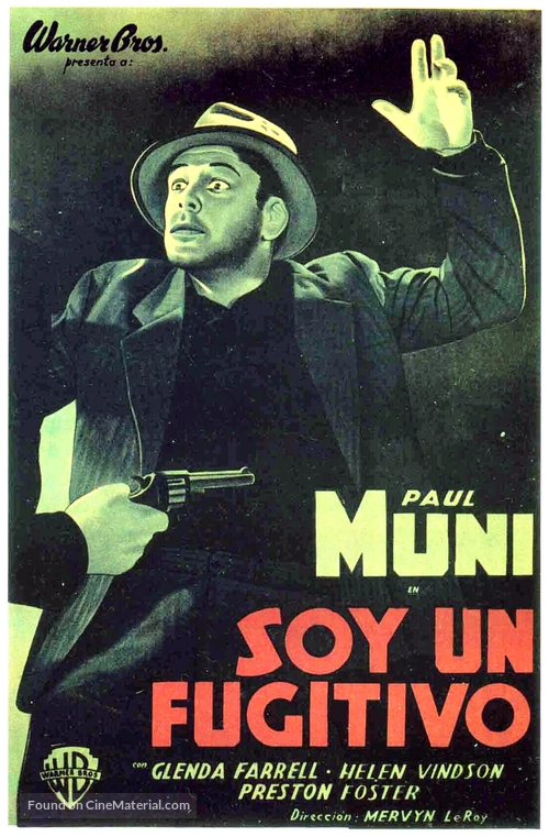 I Am a Fugitive from a Chain Gang - Argentinian Movie Poster
