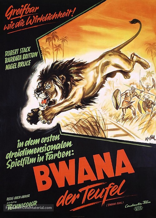 Bwana Devil Vintage Movie Poster 