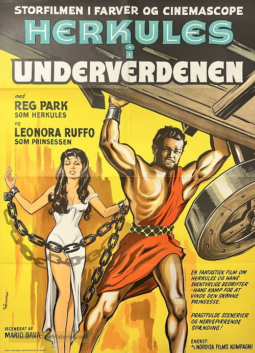Ercole al centro della terra - Danish Movie Poster