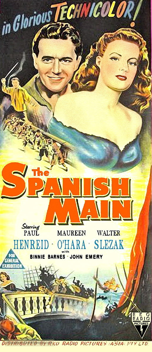 The Spanish Main - Australian Movie Poster