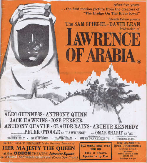 Lawrence of Arabia - British Movie Poster
