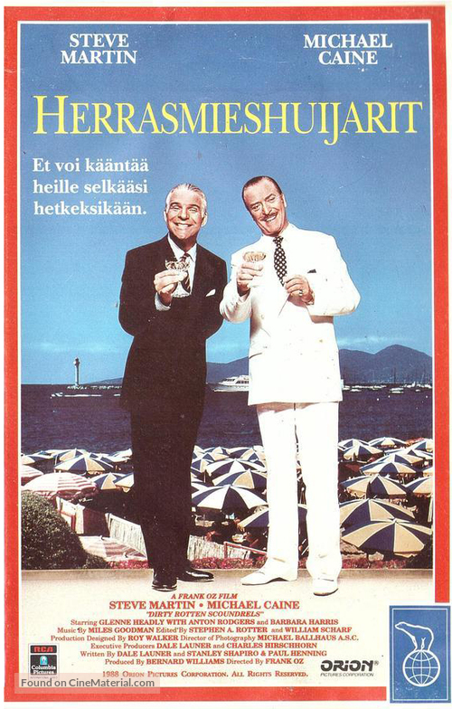 Dirty Rotten Scoundrels - Finnish VHS movie cover