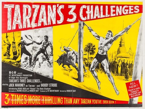 Tarzan&#039;s Three Challenges - British Movie Poster