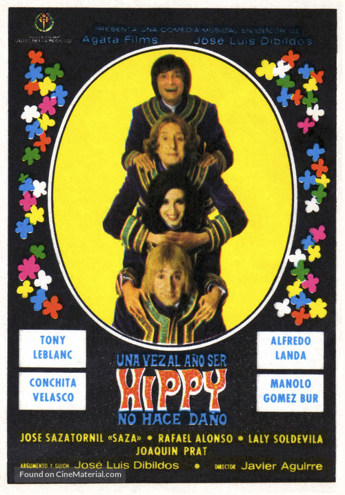 Una vez al a&ntilde;o ser hippy no hace da&ntilde;o - Spanish Movie Poster