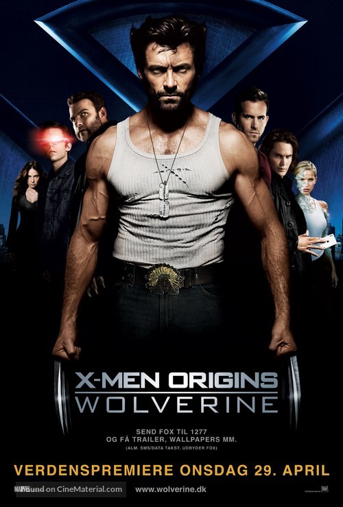 X-Men Origins: Wolverine - Danish Movie Poster