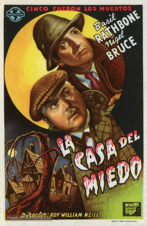 The House of Fear - Spanish Movie Poster