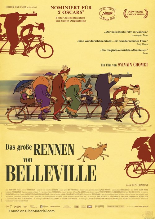 Les triplettes de Belleville - German Movie Poster