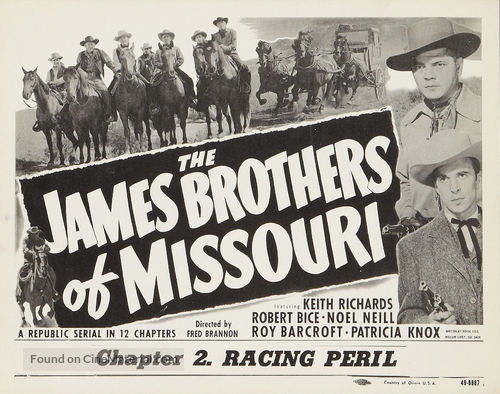 The James Brothers of Missouri - Movie Poster