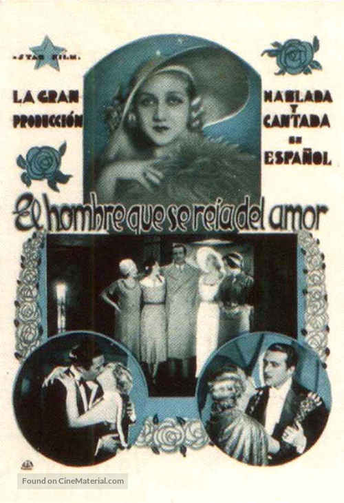 Hombre que se re&iacute;a del amor, El - Spanish Movie Poster