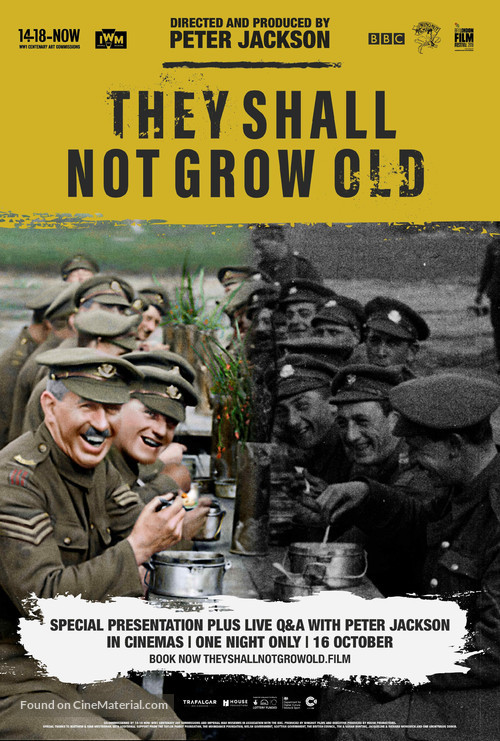 They Shall Not Grow Old - British Movie Poster