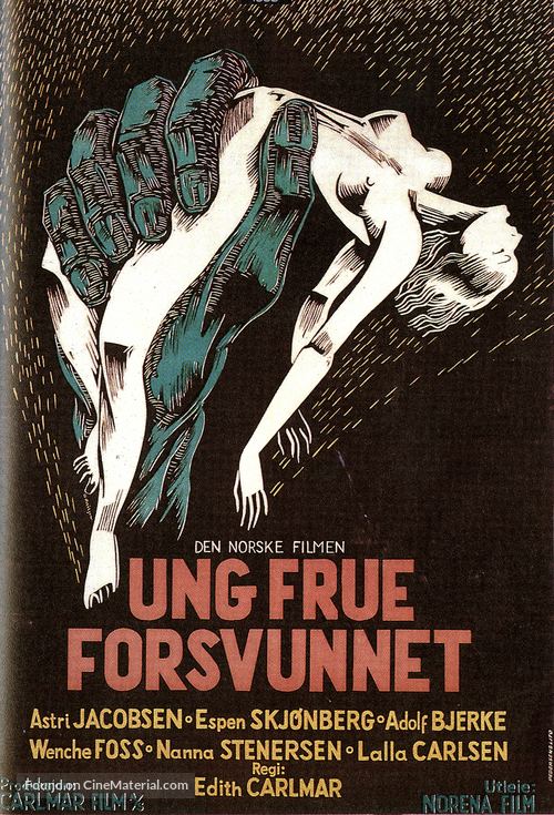 Ung frue forsvunnet - Norwegian Movie Poster