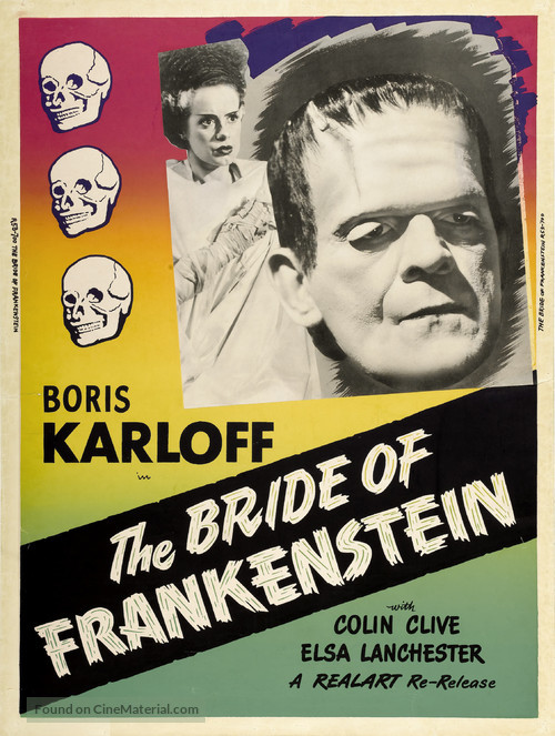 Bride of Frankenstein - Re-release movie poster