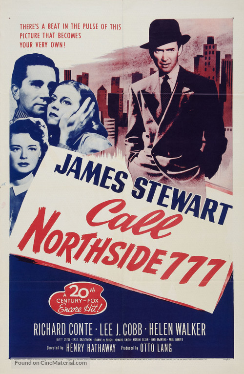 Call Northside 777 - Re-release movie poster