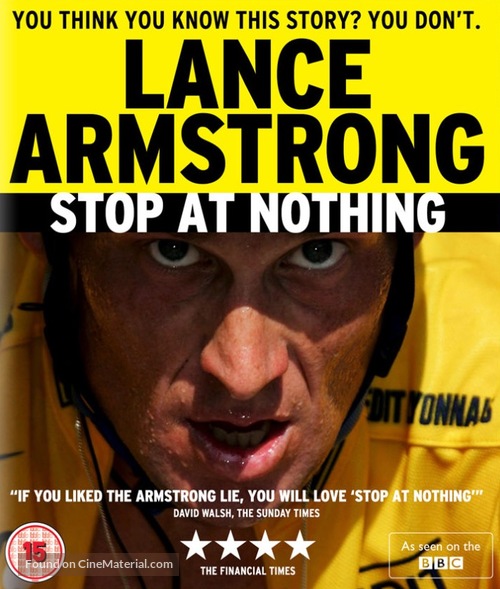 Stop at Nothing: The Lance Armstrong Story - British Blu-Ray movie cover