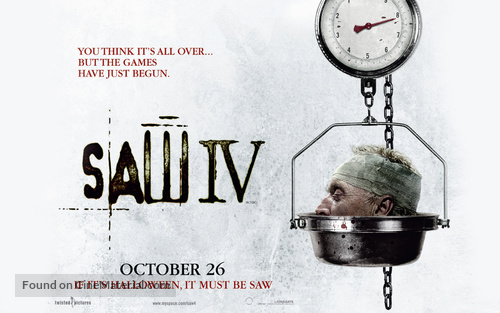 Saw IV - British Movie Poster