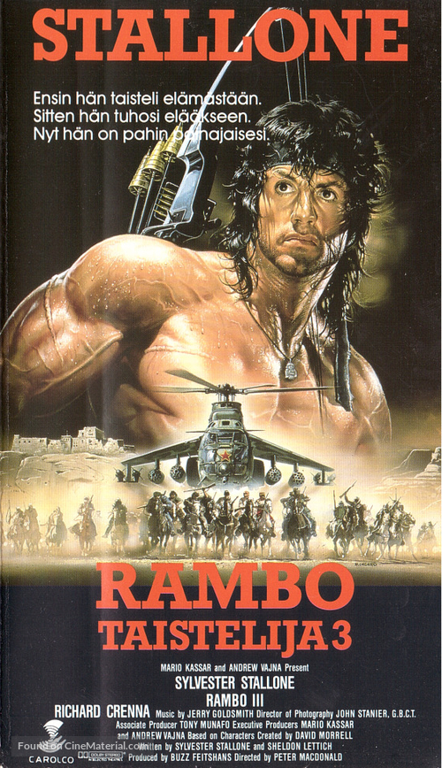 Rambo III - Finnish Movie Cover