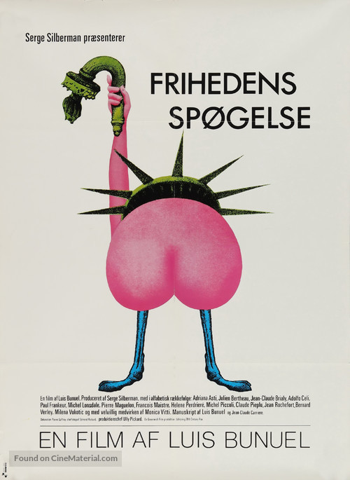 La fant&ocirc;me de la libert&eacute; - Danish Movie Poster