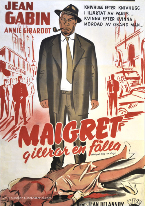 Maigret tend un pi&egrave;ge - Swedish Movie Poster