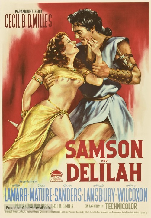 Samson and Delilah - German Movie Poster