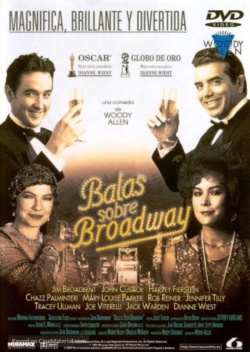 Bullets Over Broadway - Spanish DVD movie cover