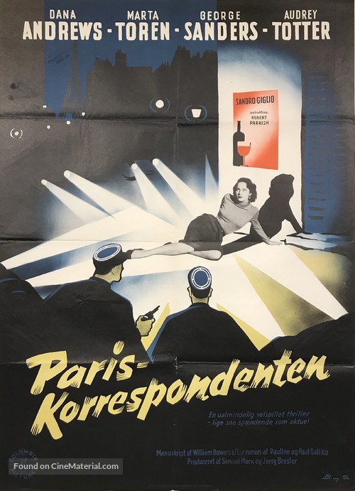 Assignment: Paris - Danish Movie Poster
