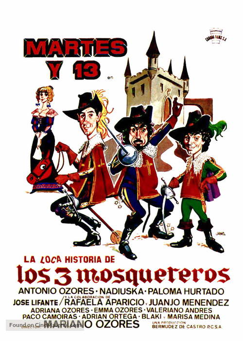 Loca historia de los tres mosqueteros, La - Spanish Movie Poster