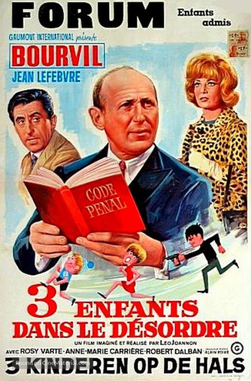 Trois enfants... dans le d&eacute;sordre - Belgian Movie Poster